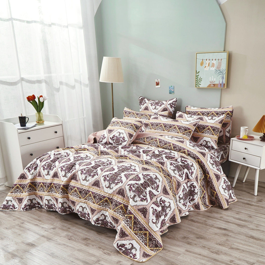 Majestic Oriental Kilim Bedspread Set – Persian Ornate Design