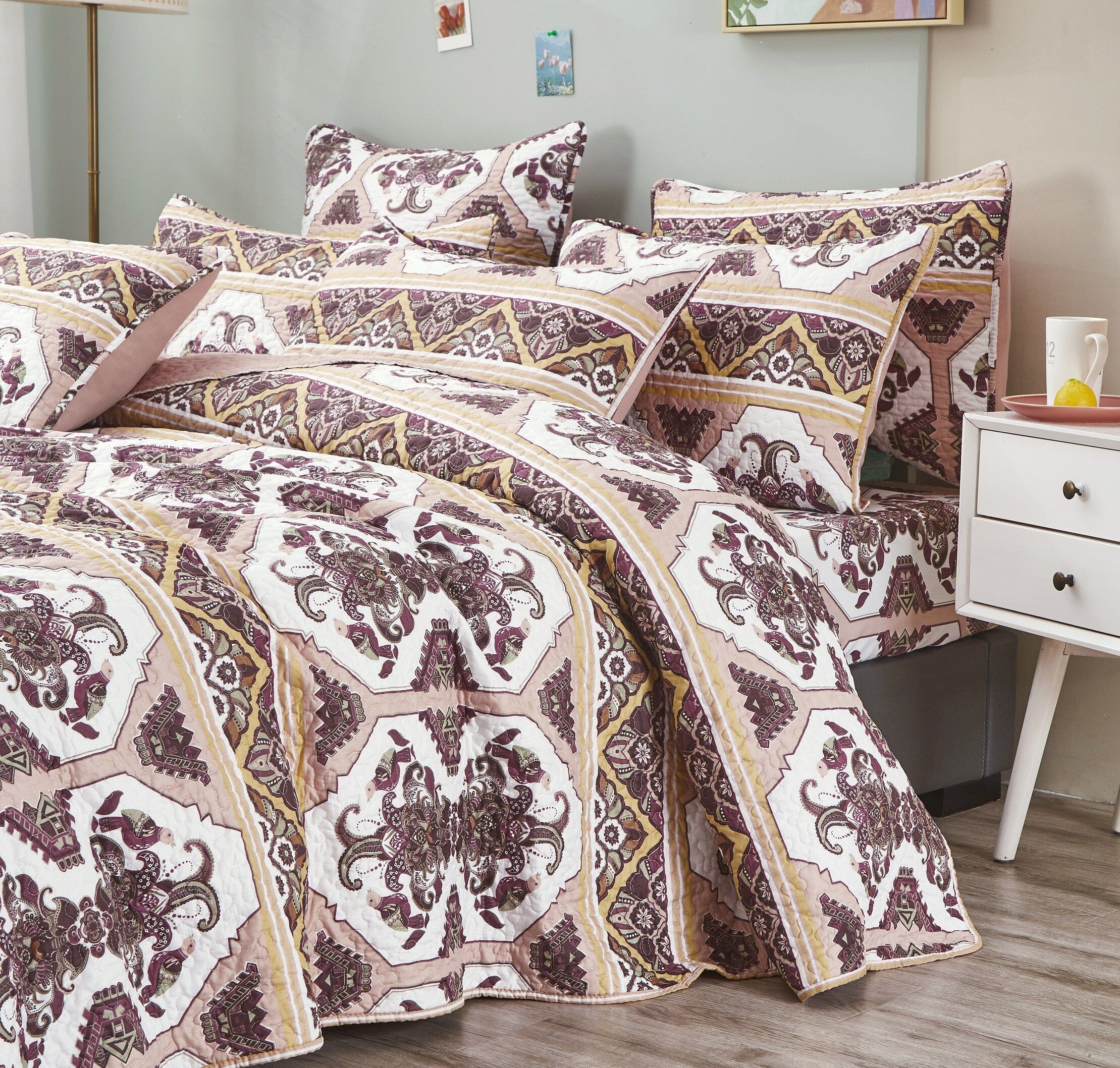 Majestic Oriental Kilim Bedspread Set – Persian Ornate Design