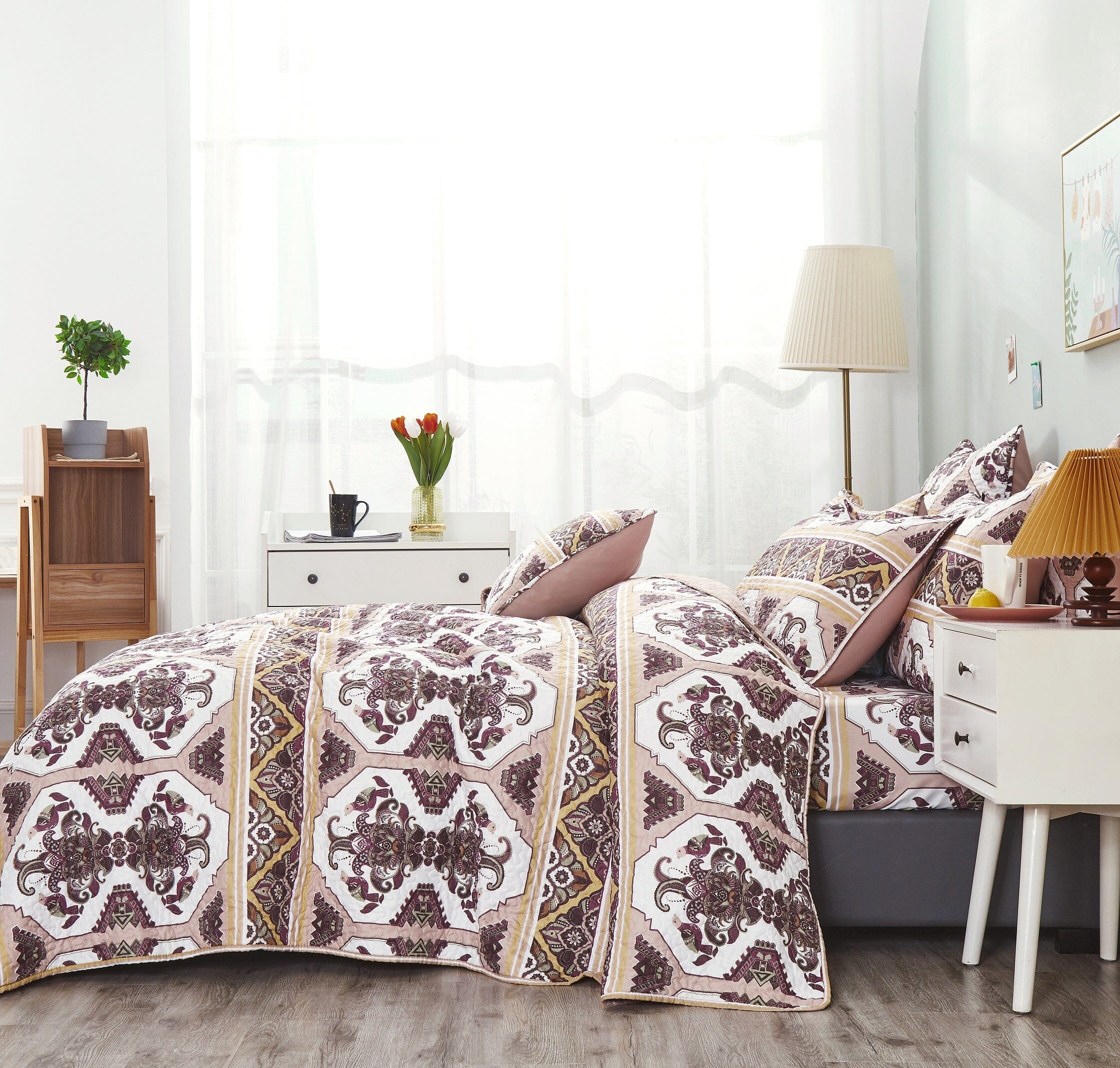 Majestic Oriental Kilim Bedspread Set – Persian Ornate Design