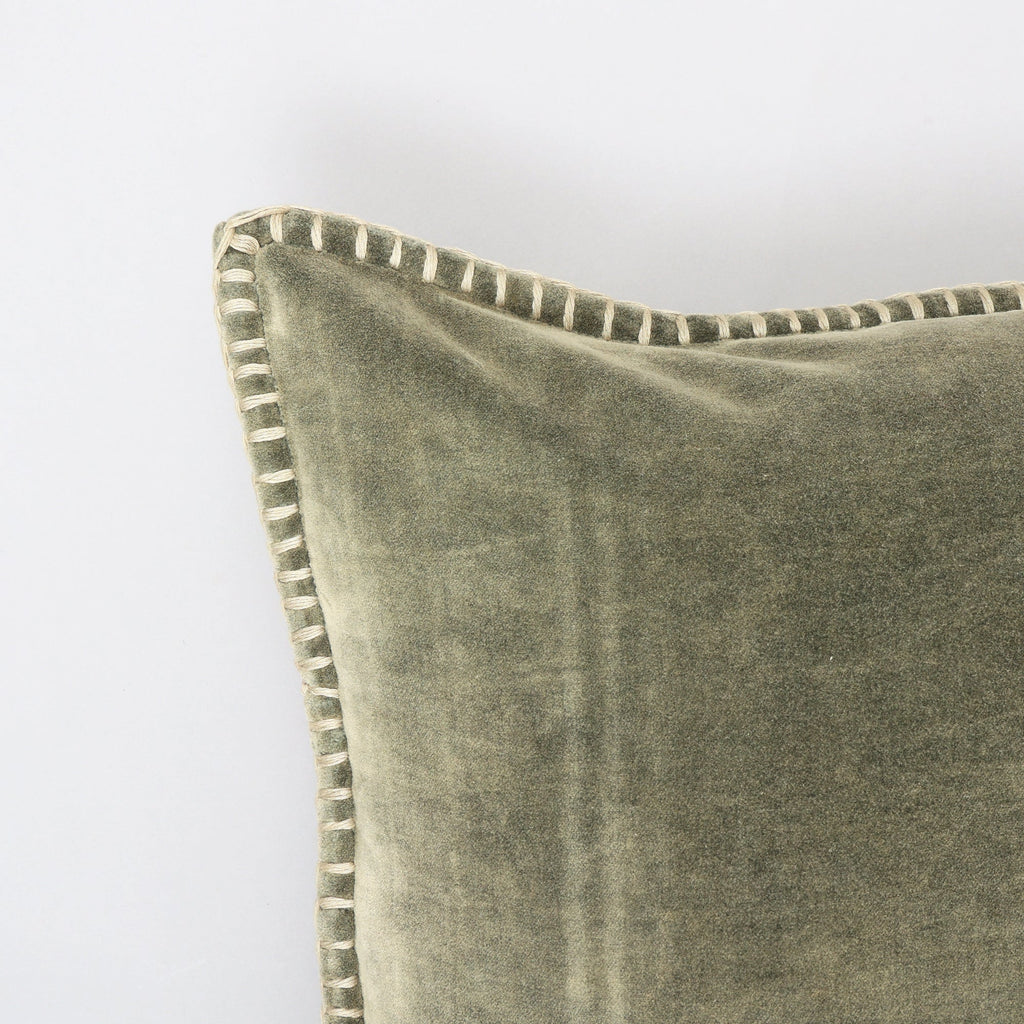 Olivia Stonewashed Velvet Pillow – 19" Square
