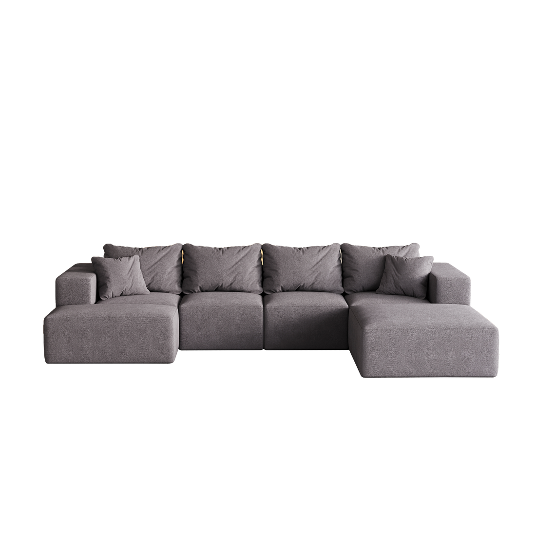 Modern Upholstered Sectional Boneless Couch Set