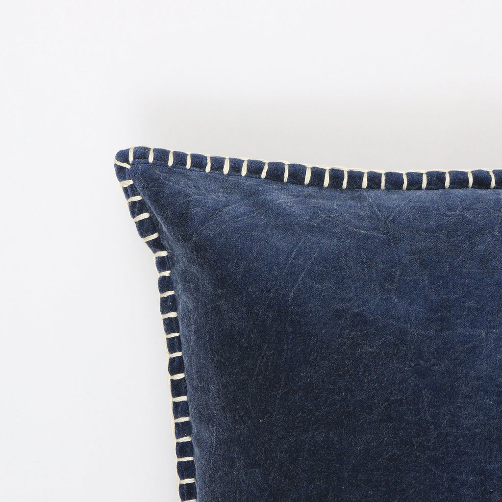 Olivia Stonewashed Velvet Pillow – 19" Square
