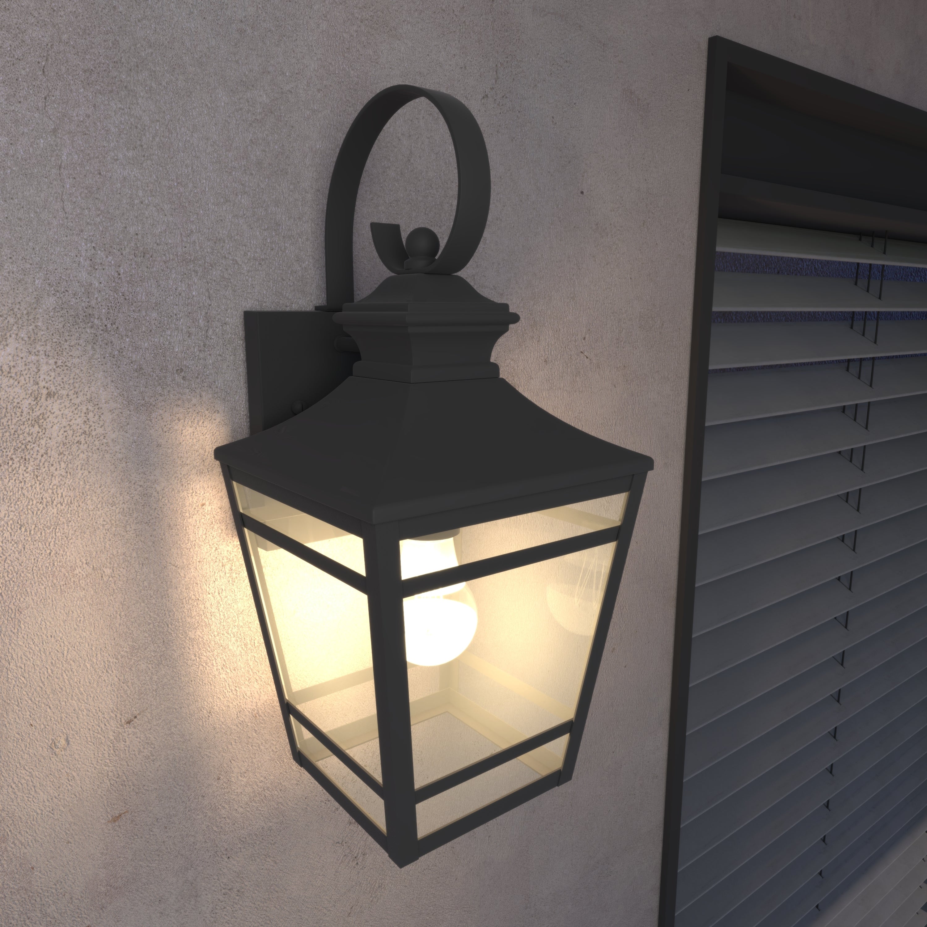 Large Outdoor Wall Lights for House - 16.5 Inch Black Aluminum