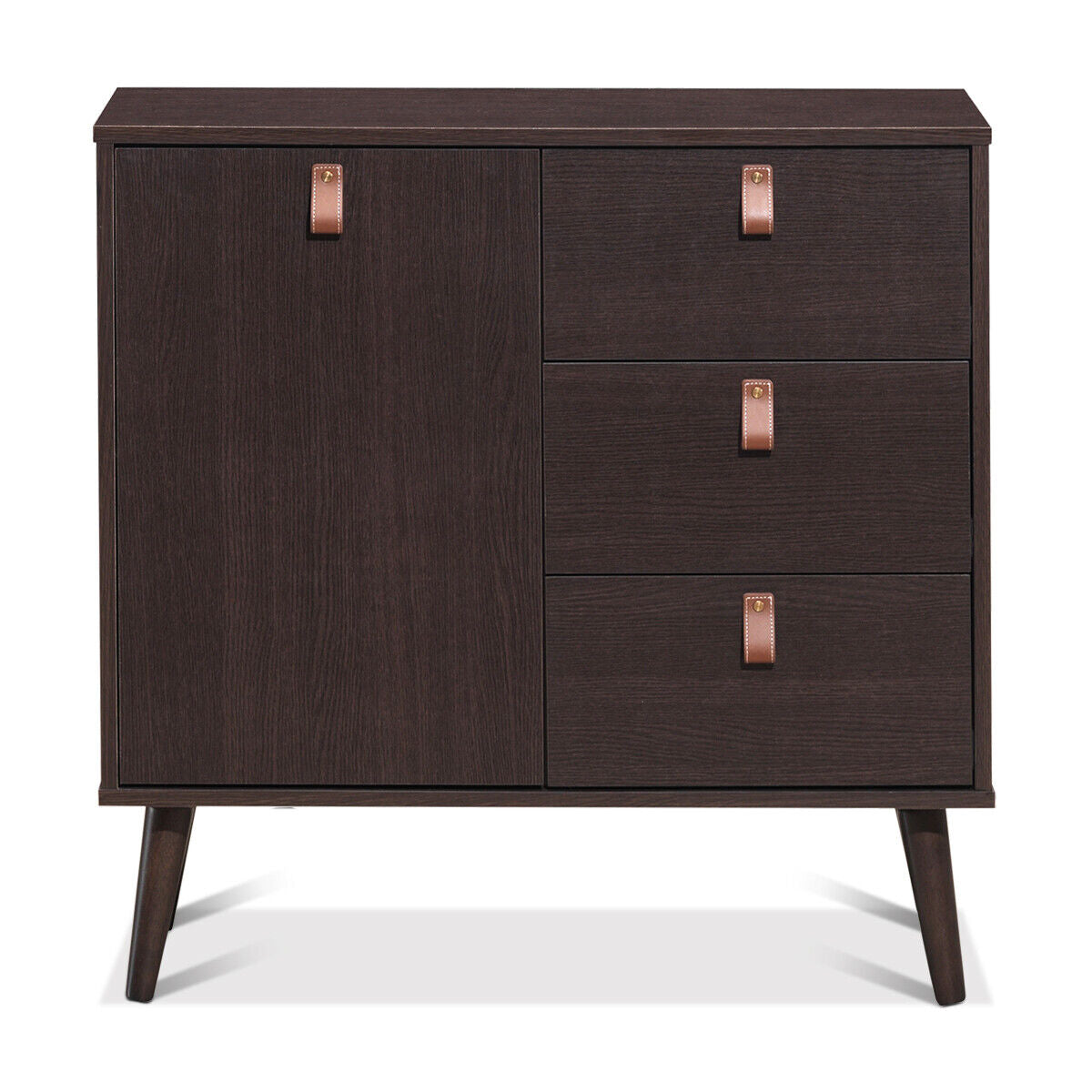 3-Drawer Sideboard Storage & Display Cabinet – Brown