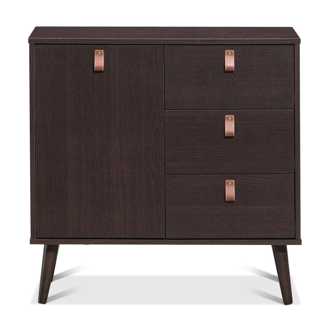 3-Drawer Sideboard Storage & Display Cabinet – Brown