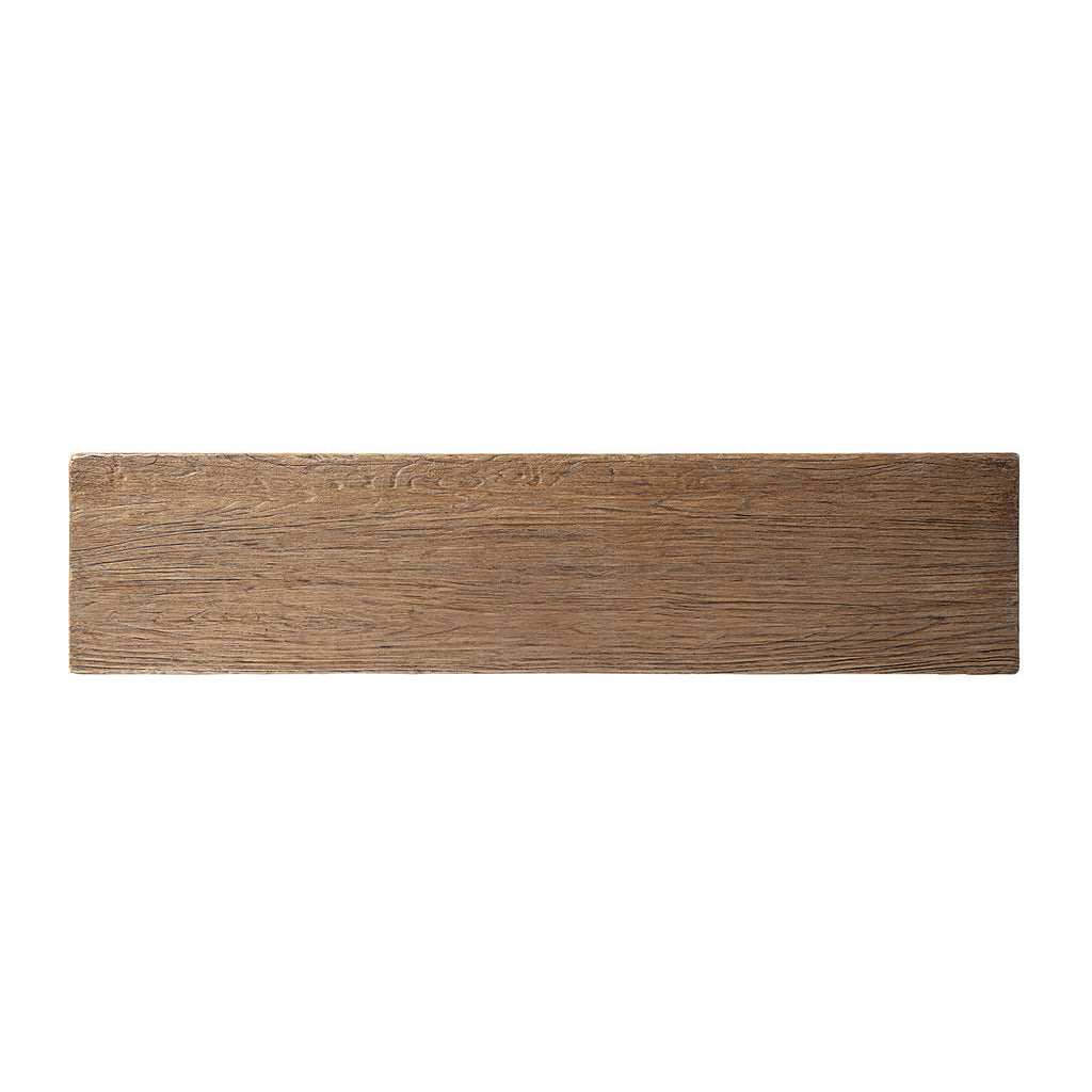 Arbor 60' Reclaimed Elm Double Pillar Console Table, Heritage Medium-Dark Brown