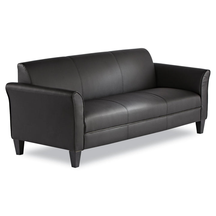 Black 3-Cushion Reception Lounge Sofa 77w x 31.5d