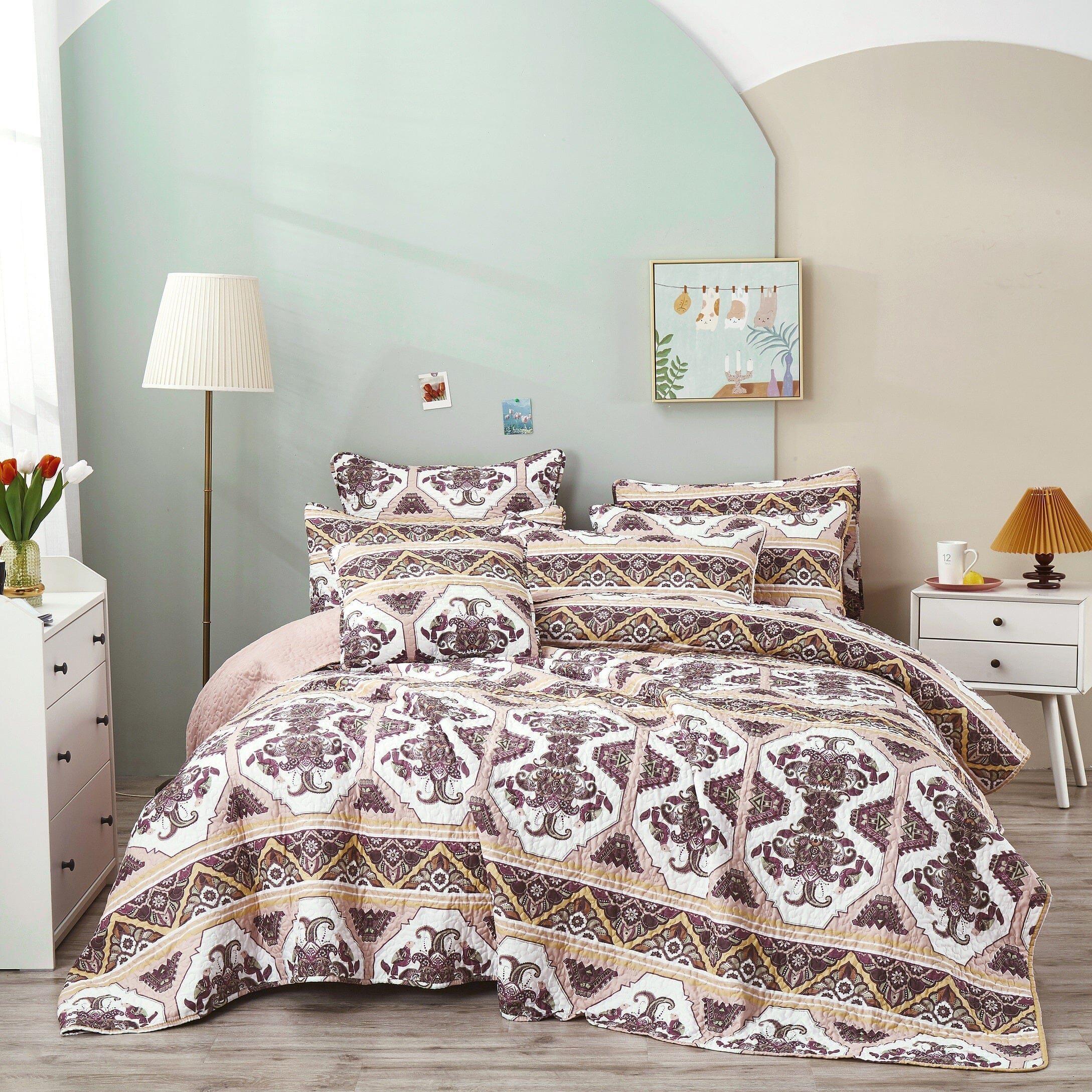 Majestic Oriental Kilim Bedspread Set – Persian Ornate Design