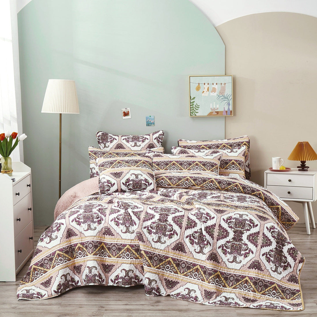 Majestic Oriental Kilim Bedspread Set – Persian Ornate Design