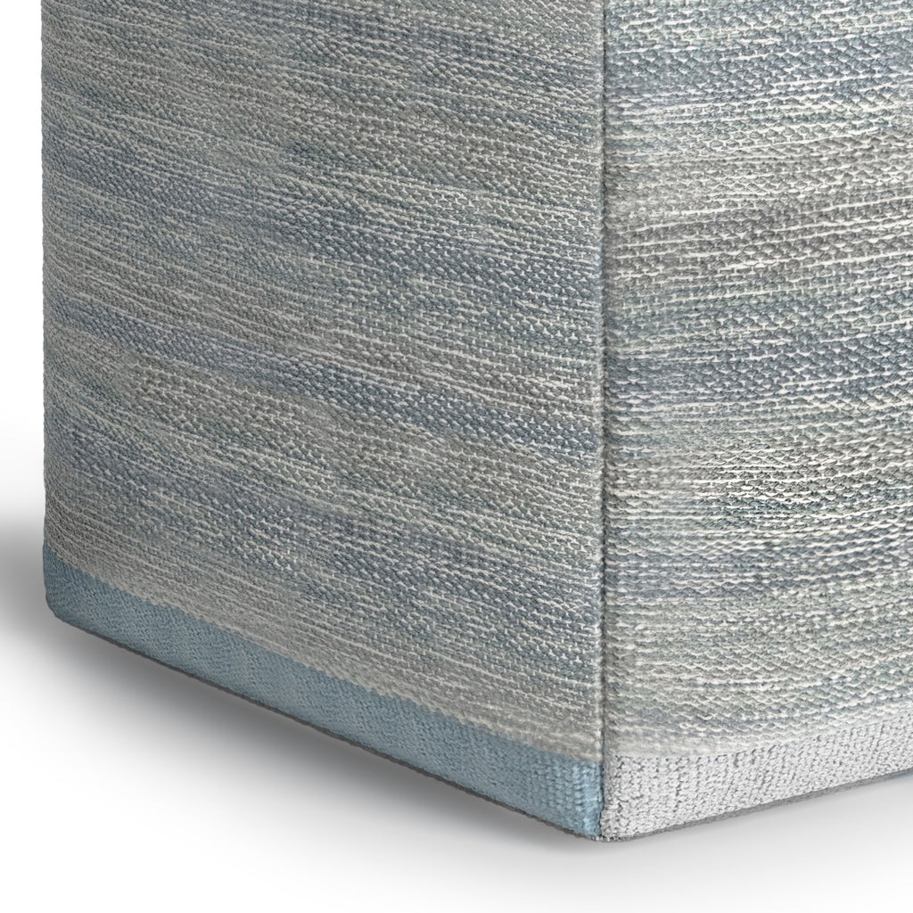 Naya Cube Pouf - Blue Melange