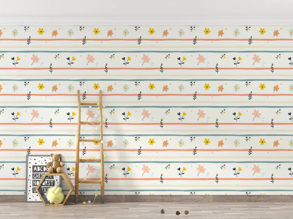 Cottage Garden Whimsy Stripe