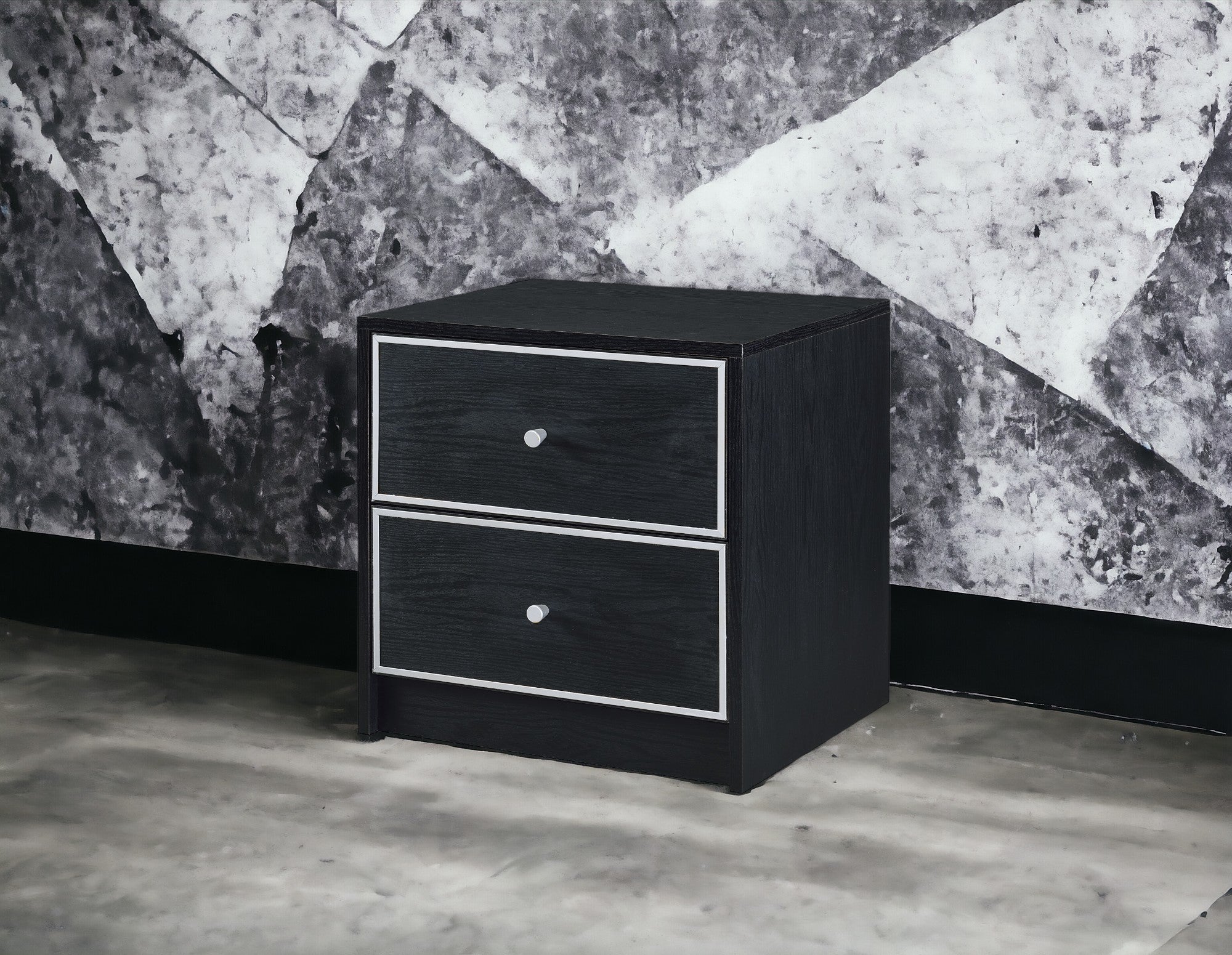 Modern Black Nightstand Table