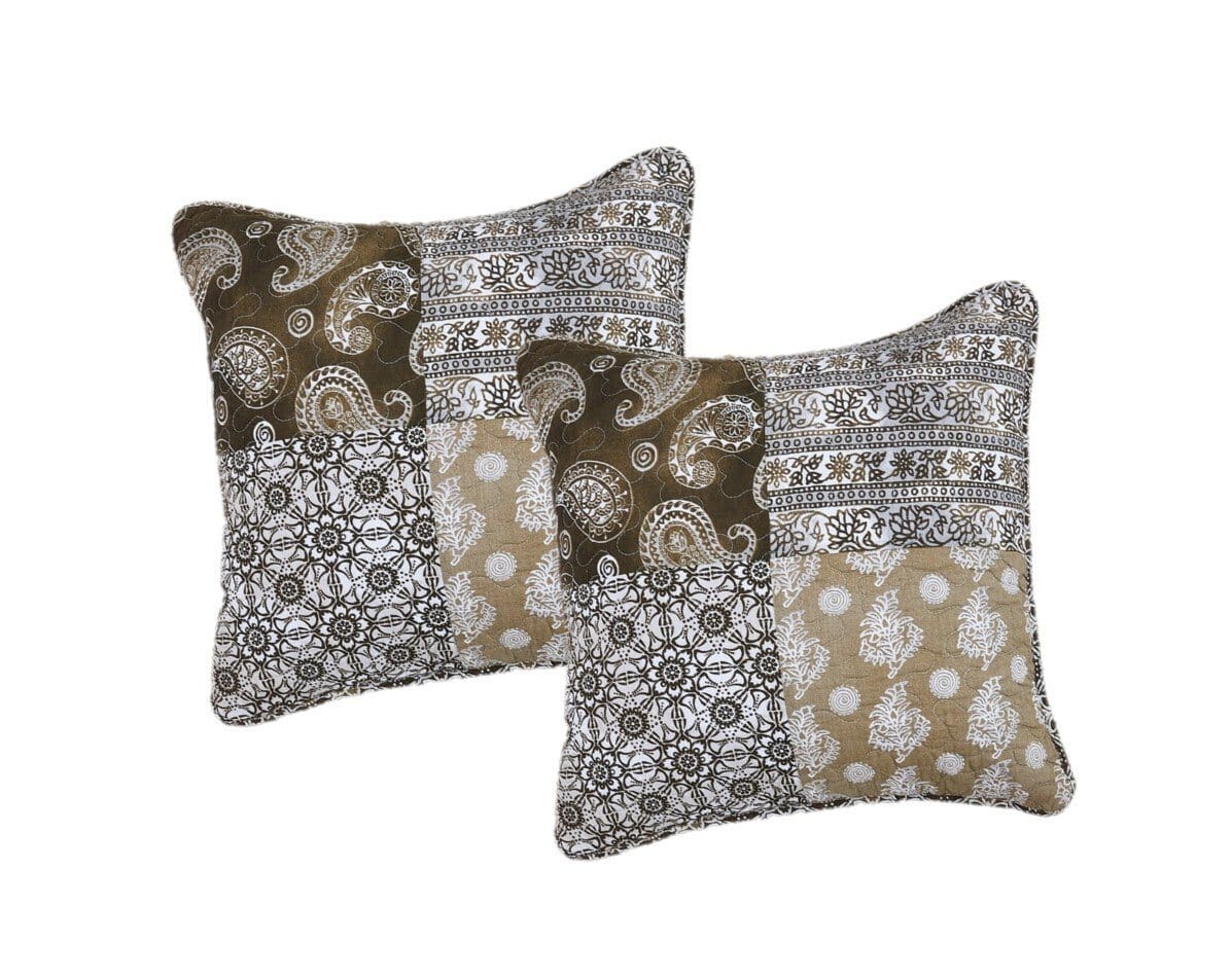Bohemian Paisley Bed in a Bag Set – Olive Brown Floral (JHW885)