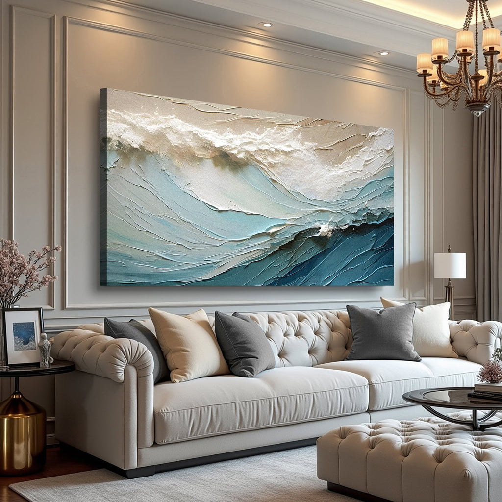 Beige Minimalist Abstract Wall Art for Modern Home Decor