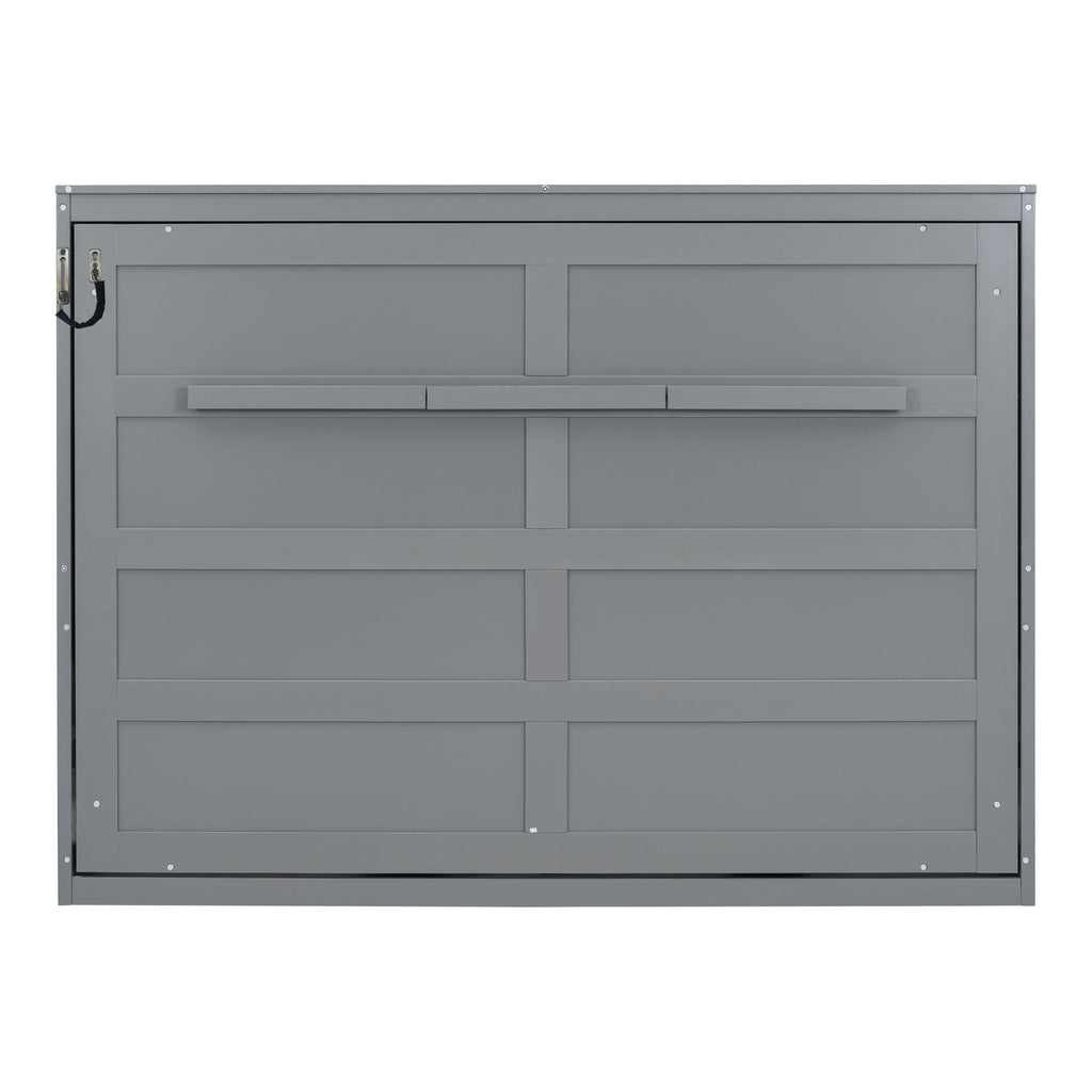 Full Size Gray Murphy Bed Wall Bed - Space Saving Solution