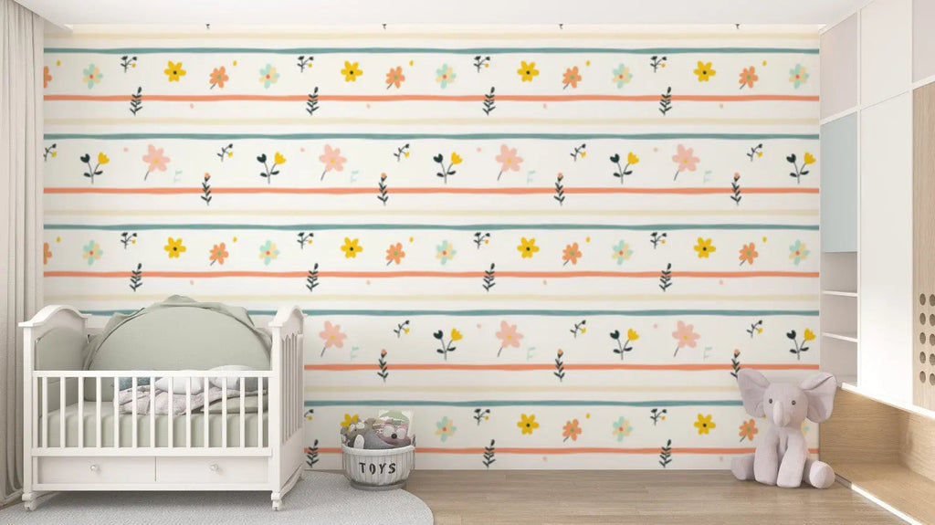 Cottage Garden Whimsy Stripe