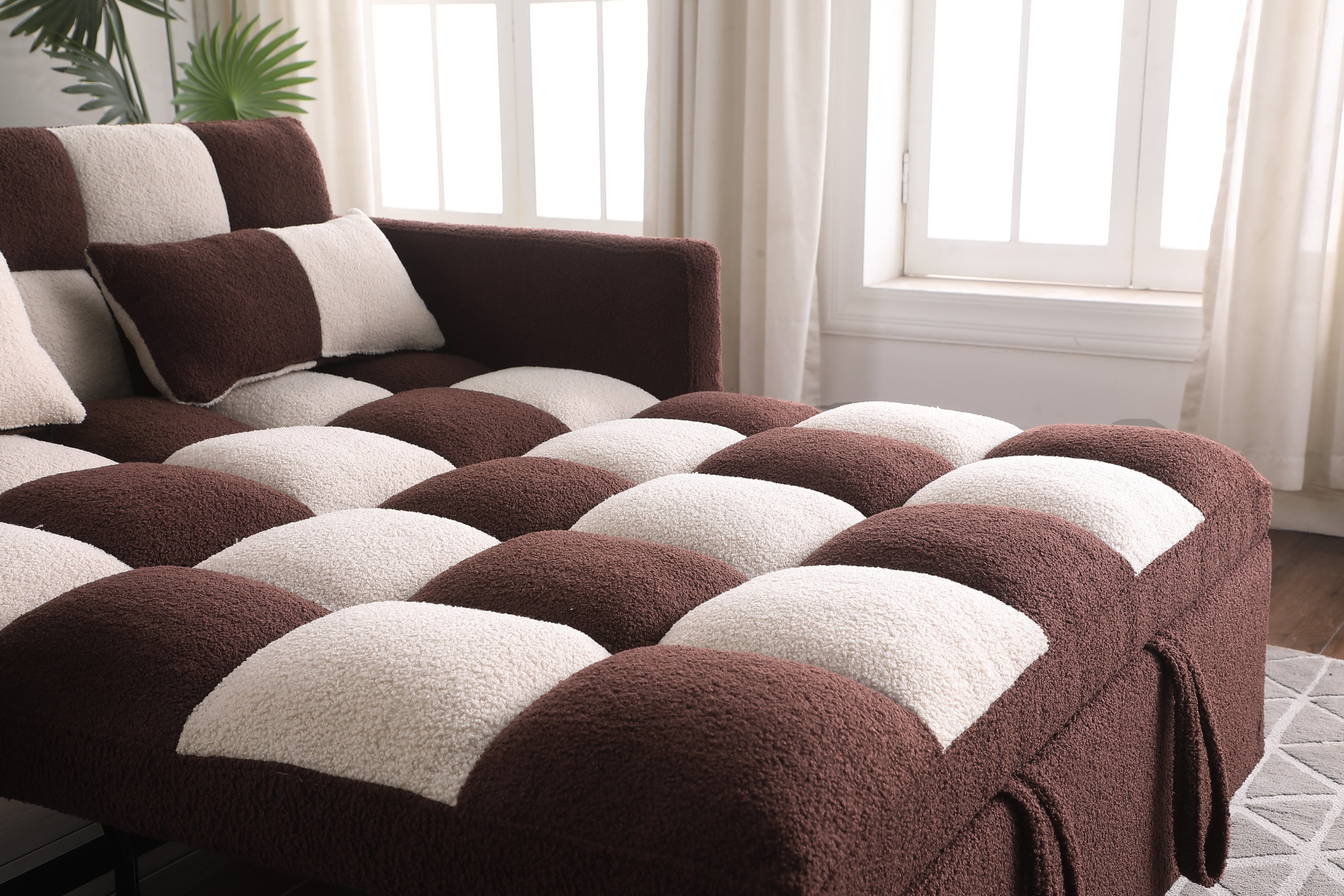 3-in-1 Convertible Sleeper Sofa Bed – Small Pull-Out Loveseat with Adjustable Backrest