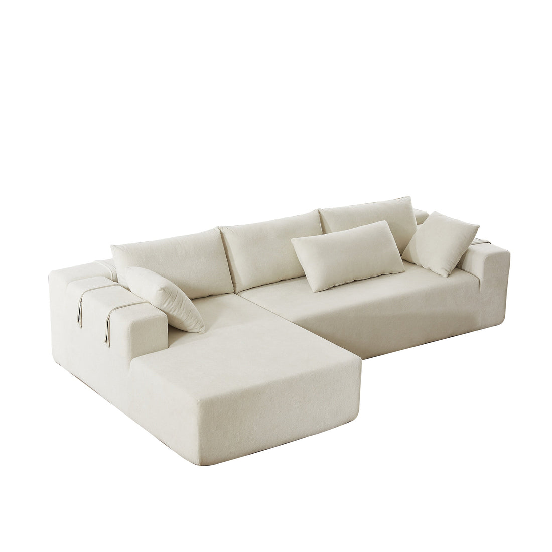 Modern Chenille Upholstered Sectional Sofa Couch Set