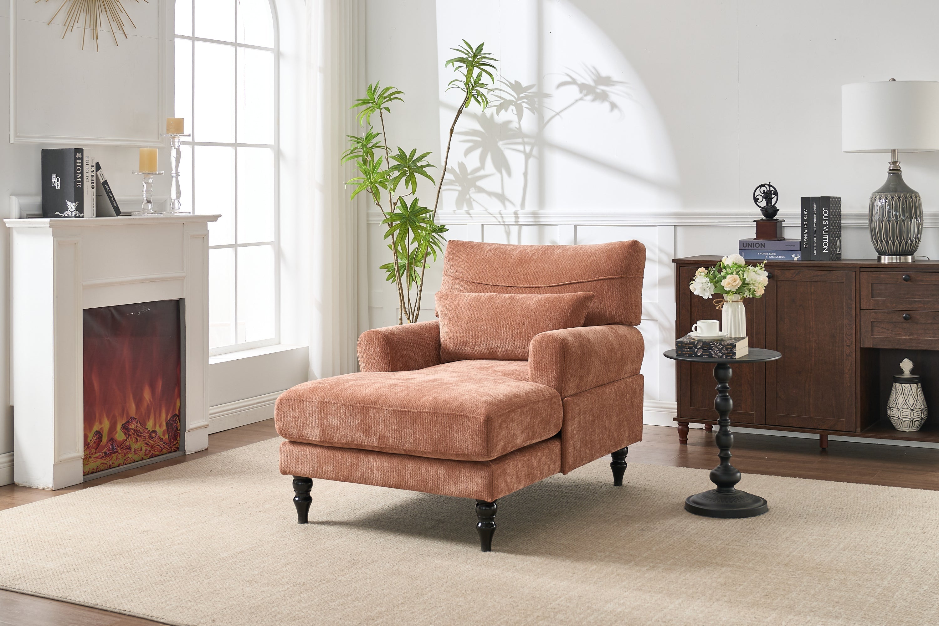 Modern Chaise Lounge Upholstered Indoor Recliner Sofa