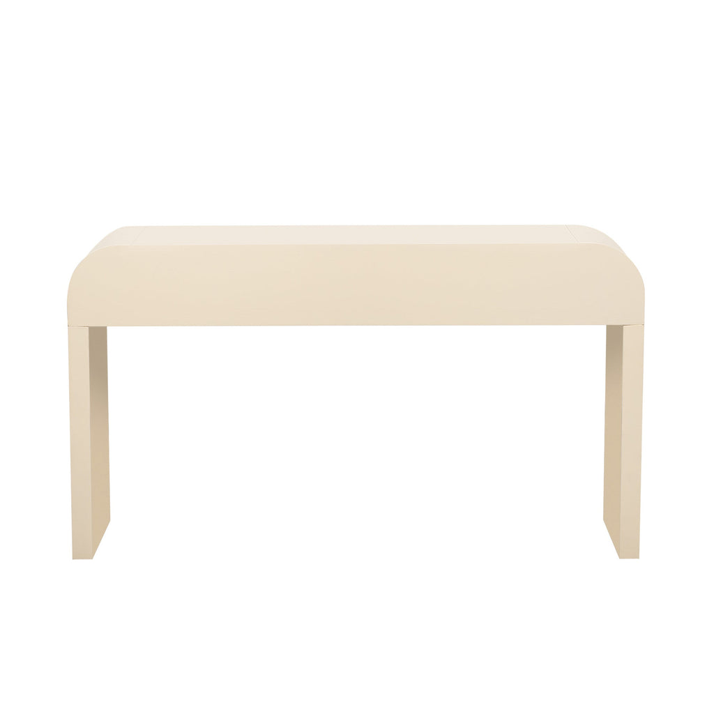 Entrance way tables, your 1st impression and convenience at hand. Modern Console Table with 2 Storage Drawers, Fluted Entryway Table with Rounded Silhouette for Hallway Living Room and Entryway (Apricot Cream)