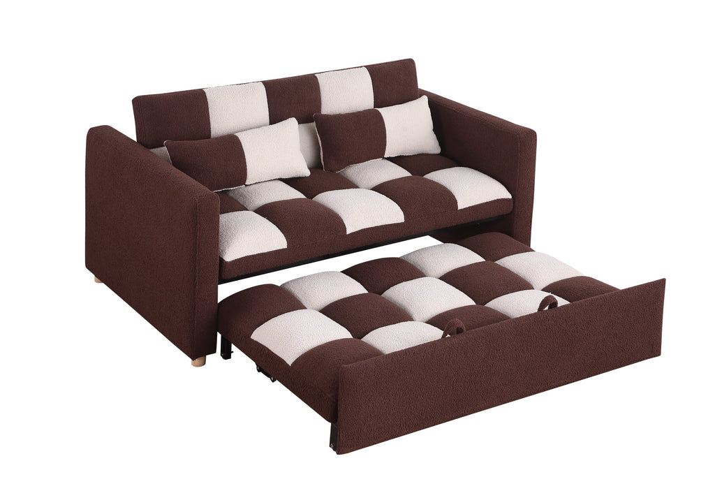 3-in-1 Convertible Sleeper Sofa Bed – Small Pull-Out Loveseat with Adjustable Backrest