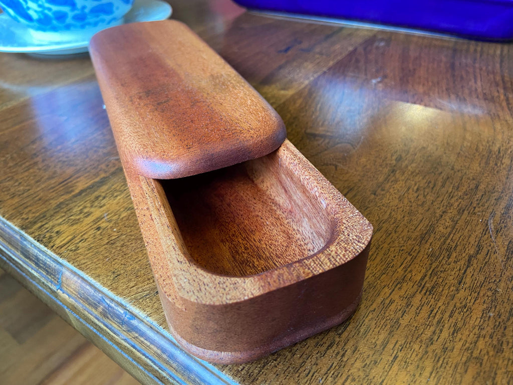 Handcrafted Mahogany Keepsake Box with Custom Inlay Options - 8.25" Premium Wood Storage
