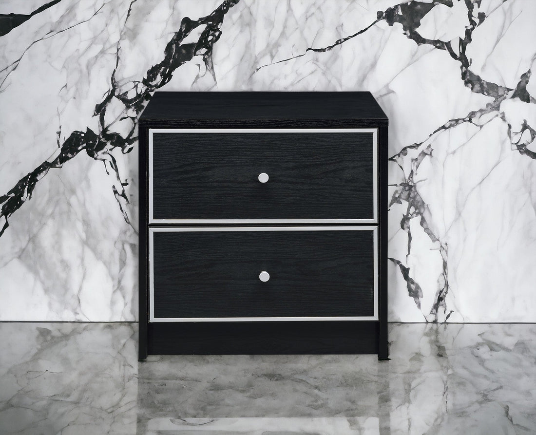 Modern Black Nightstand Table