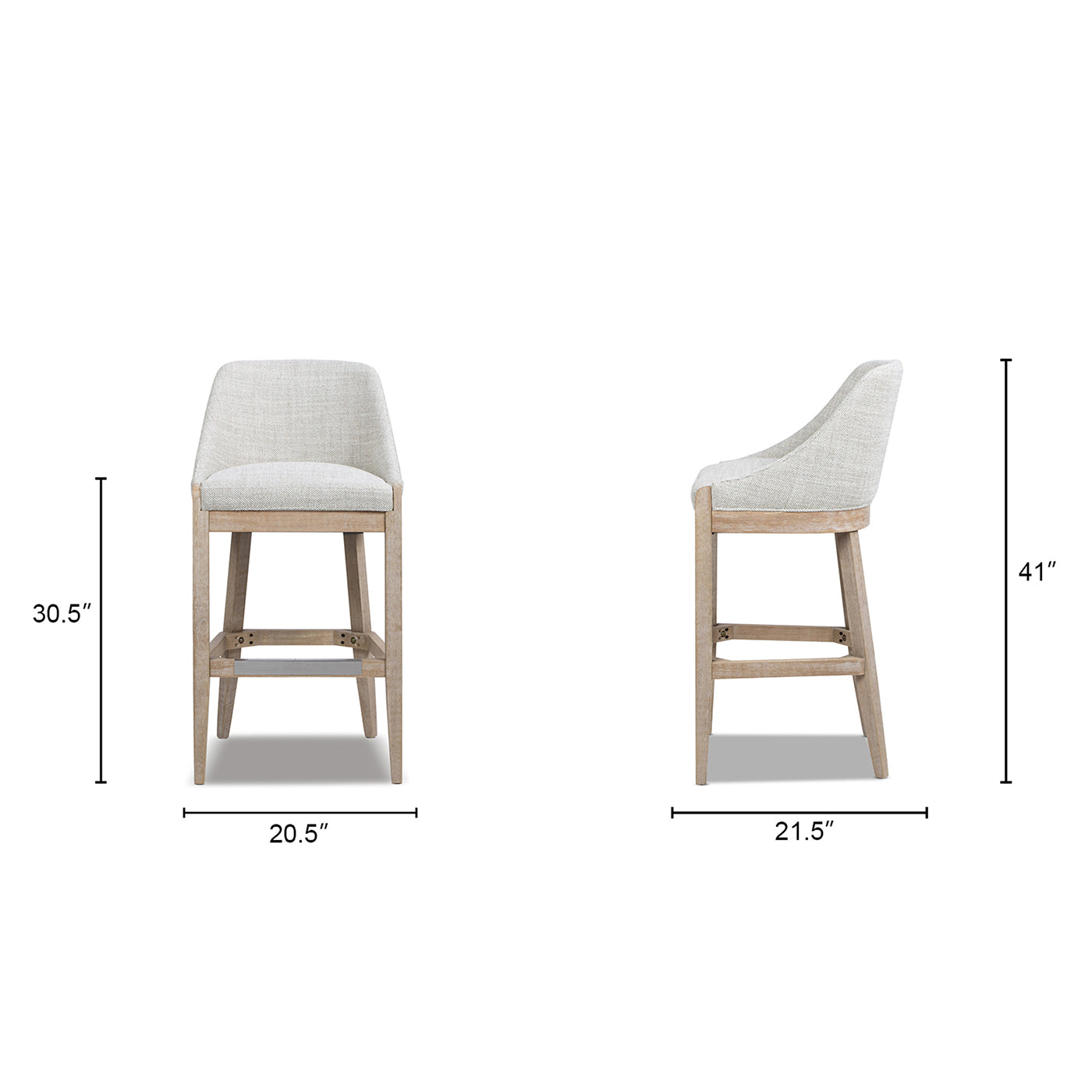 Newport 30.5' Coastal Curved Back Upholstered Barstool