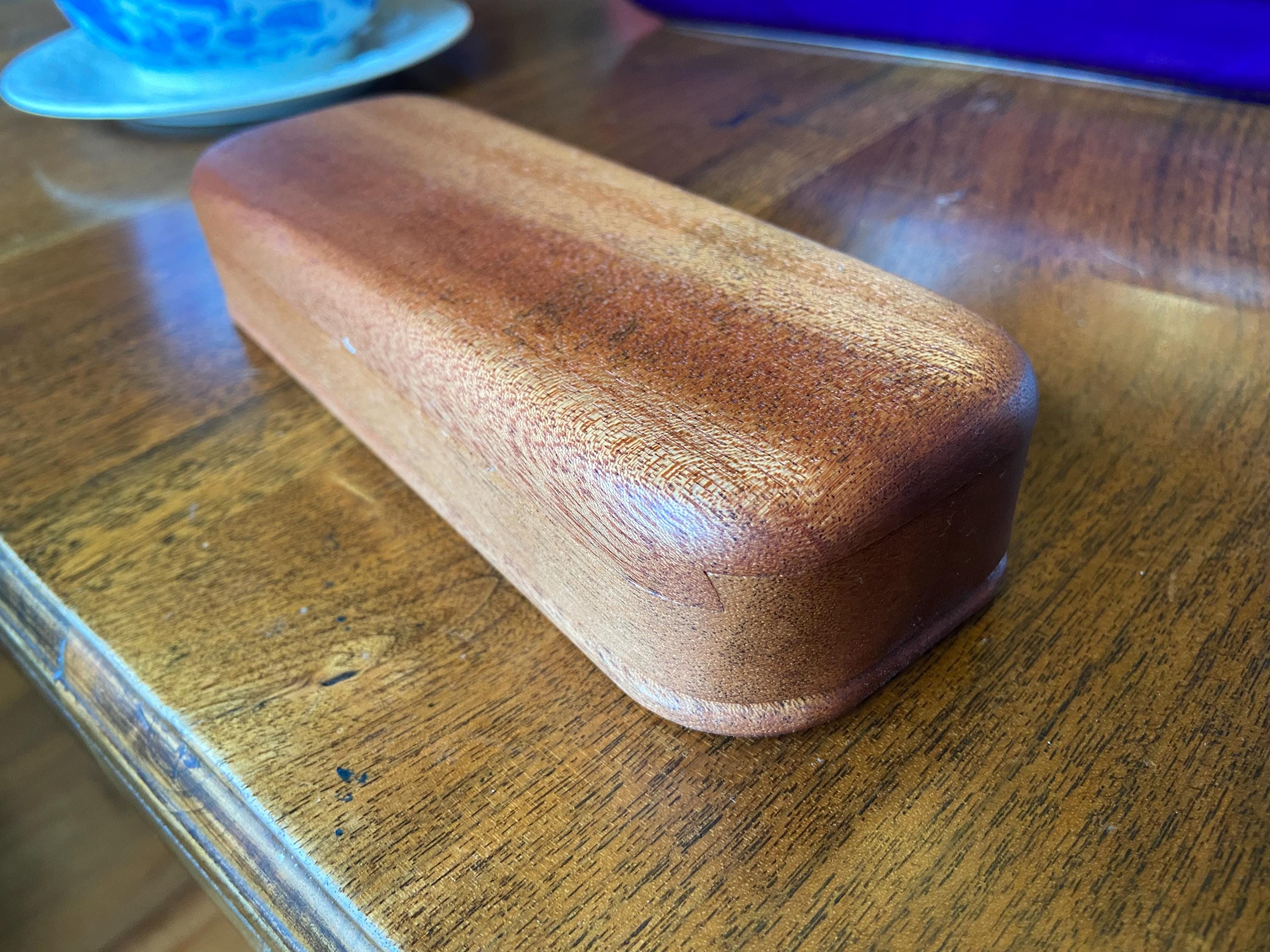 Handcrafted Mahogany Keepsake Box with Custom Inlay Options - 8.25" Premium Wood Storage