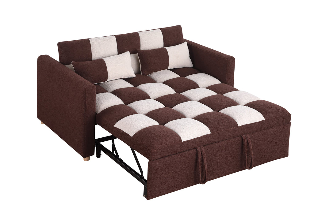 3-in-1 Convertible Sleeper Sofa Bed – Small Pull-Out Loveseat with Adjustable Backrest