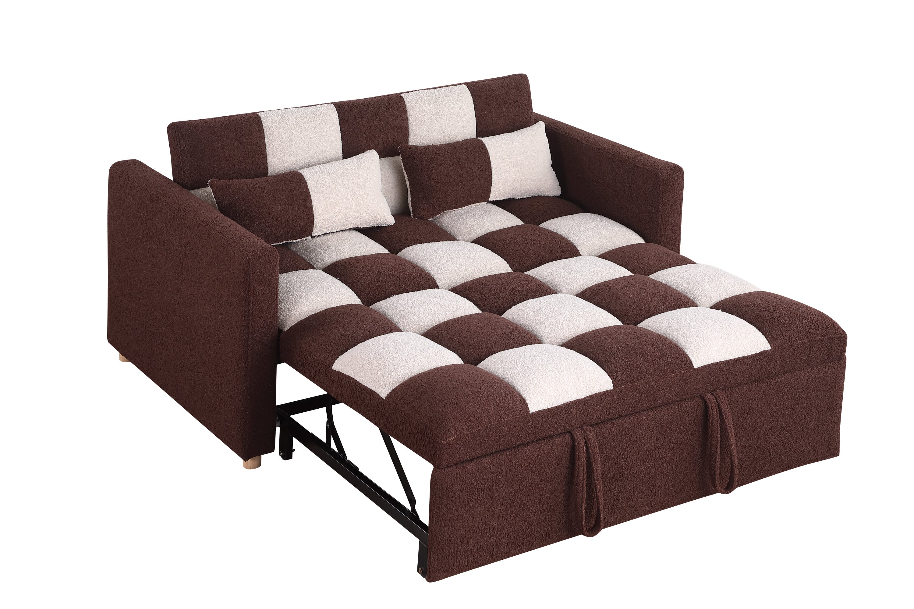 3-in-1 Convertible Sleeper Sofa Bed – Small Pull-Out Loveseat with Adjustable Backrest