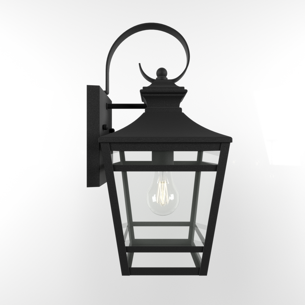 Large Outdoor Wall Lights for House - 16.5 Inch Black Aluminum