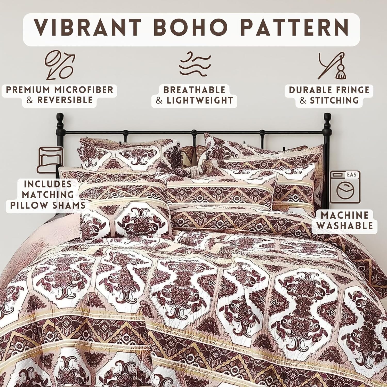 Majestic Oriental Kilim Bedspread Set – Persian Ornate Design