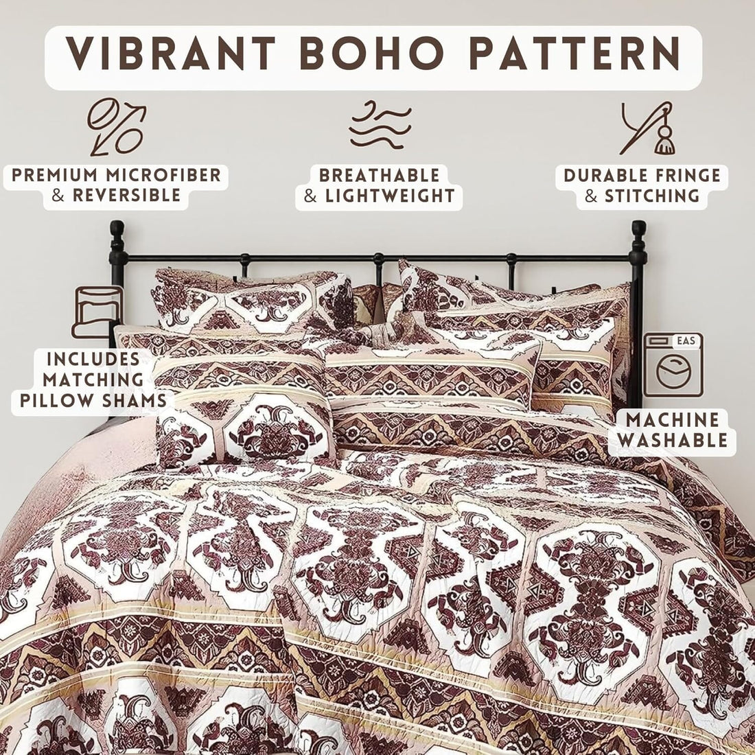 Majestic Oriental Kilim Bedspread Set – Persian Ornate Design