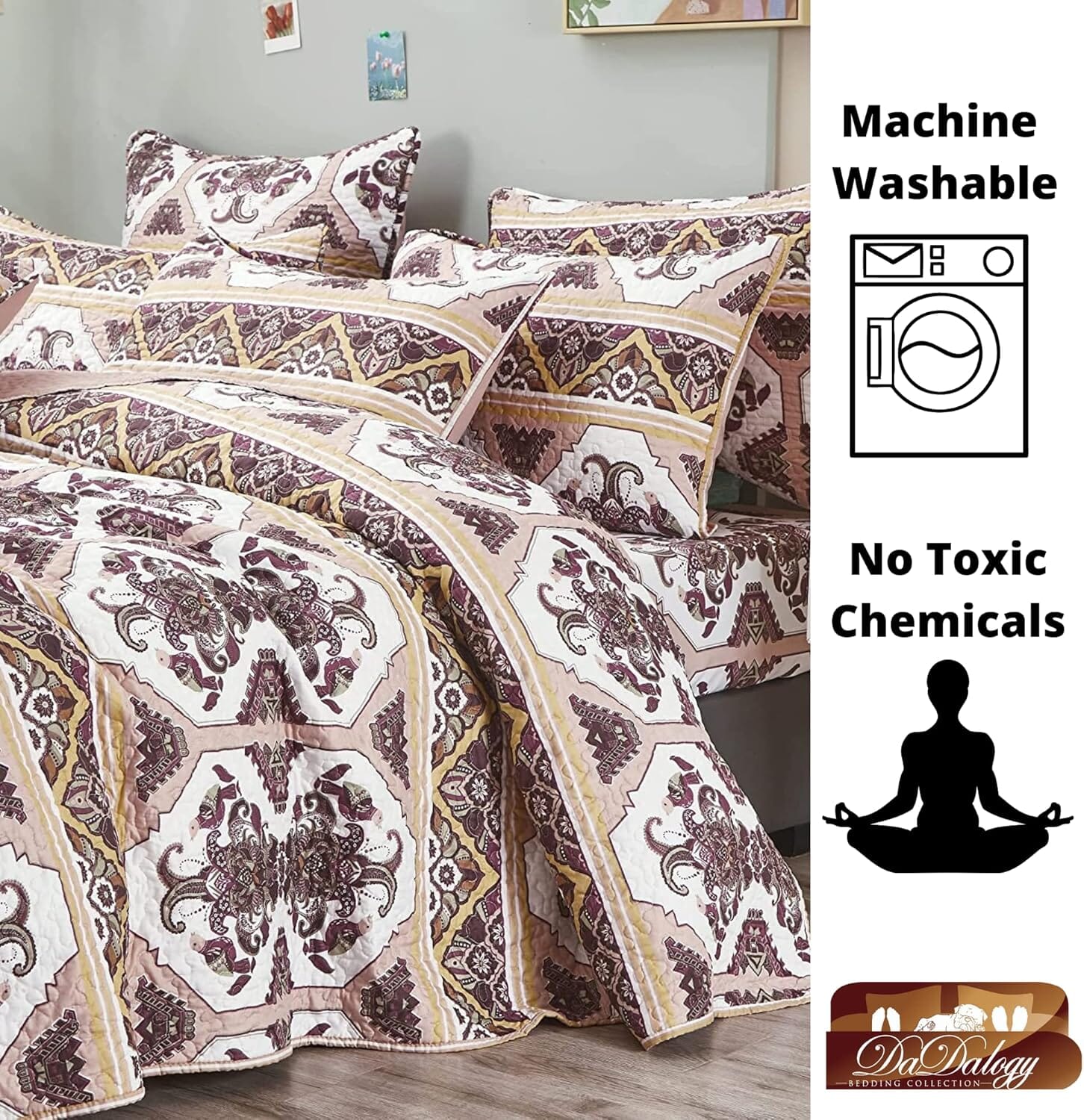 Majestic Oriental Kilim Bedspread Set – Persian Ornate Design