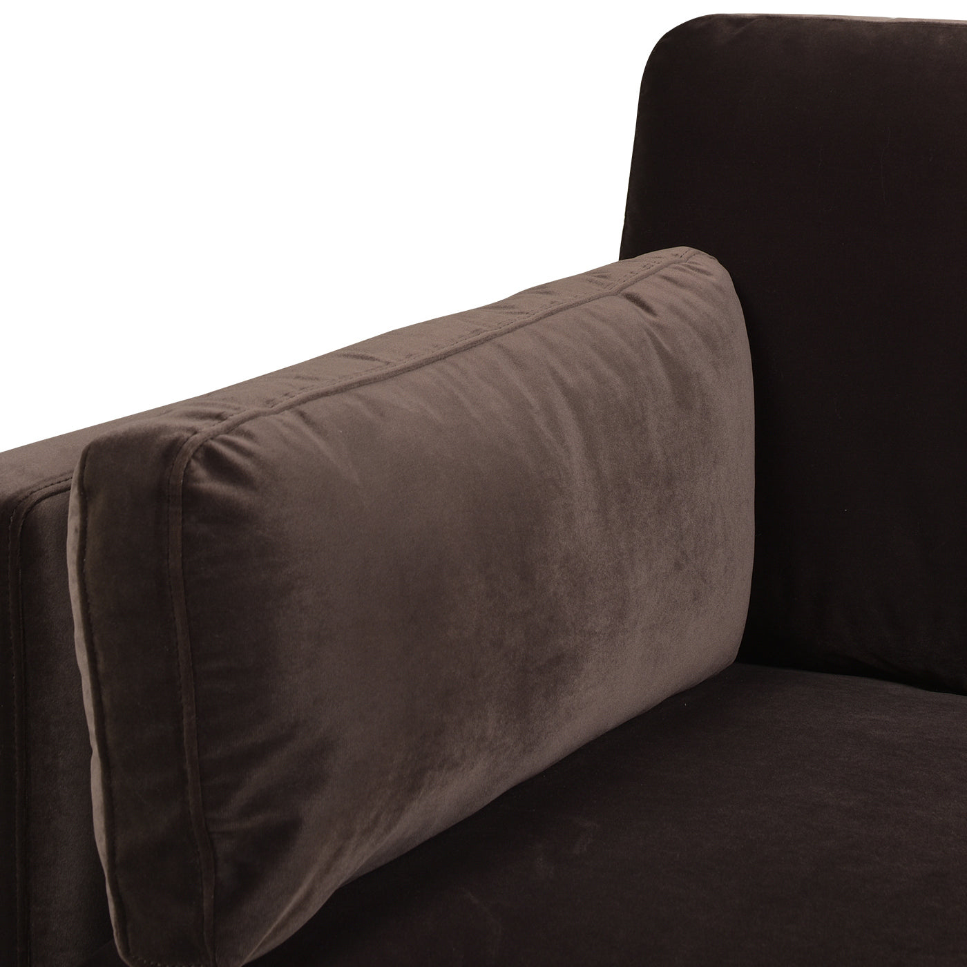 Knox 36" Modern Farmhouse Arm Chair, Deep Brown Performance Velvet