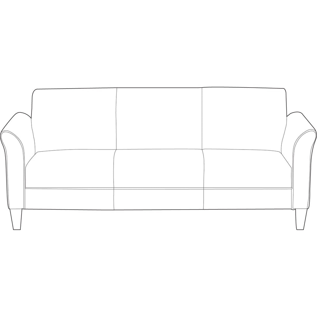 Black 3-Cushion Reception Lounge Sofa 77w x 31.5d