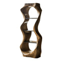 Ardello Sculpted Solid Wood Wine Display Shelf