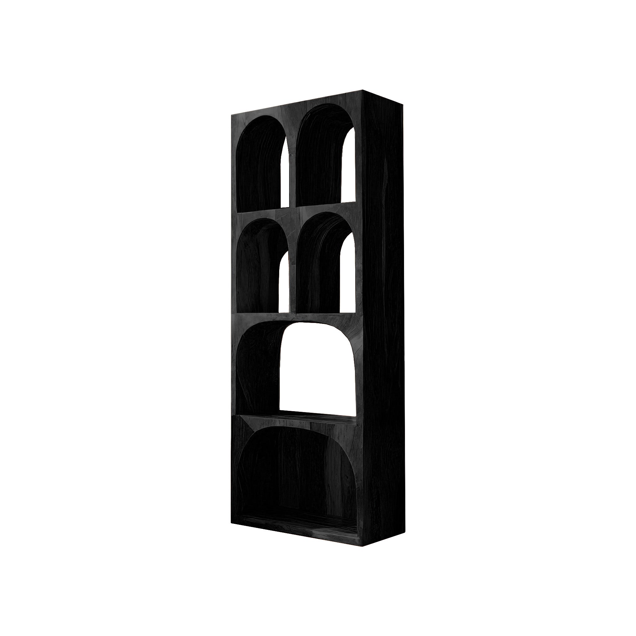 Arvela Sculpted Solid Wood Decorative Bookshelf