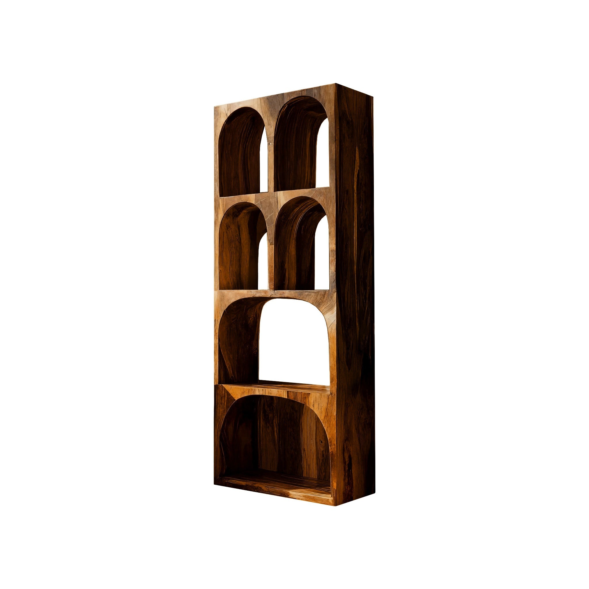 Arvela Sculpted Solid Wood Decorative Bookshelf