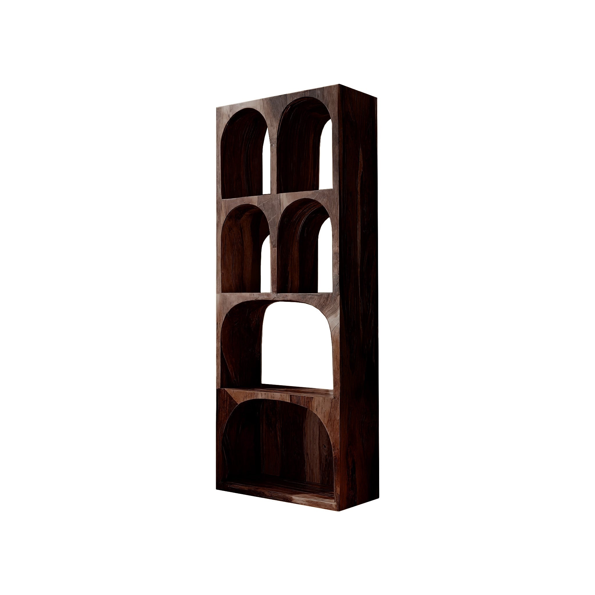 Arvela Sculpted Solid Wood Decorative Bookshelf