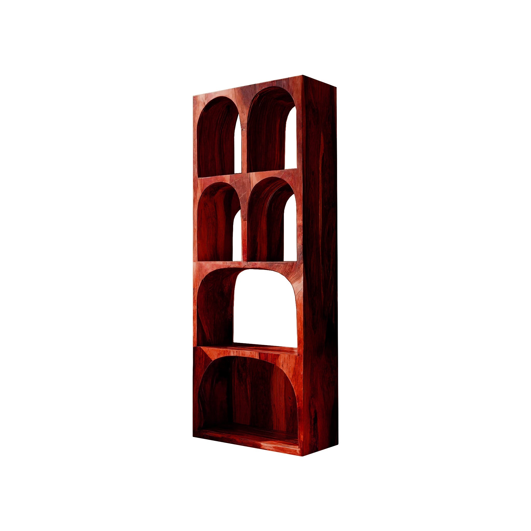 Arvela Sculpted Solid Wood Decorative Bookshelf