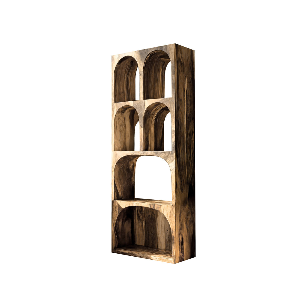Arvela Sculpted Solid Wood Decorative Bookshelf