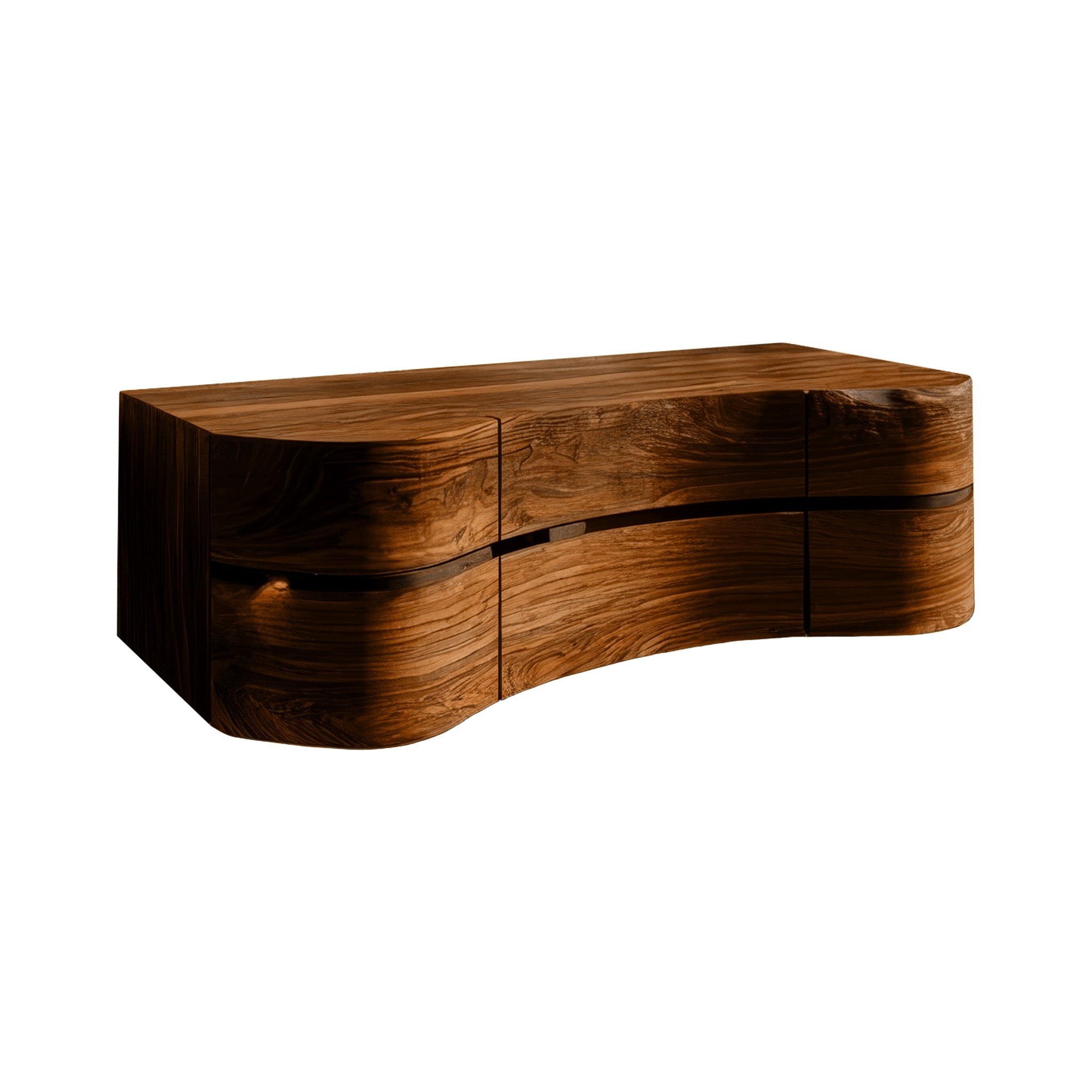 Arvessa Sculpted Solid Wood Floating Bathroom Vanity with Drawers