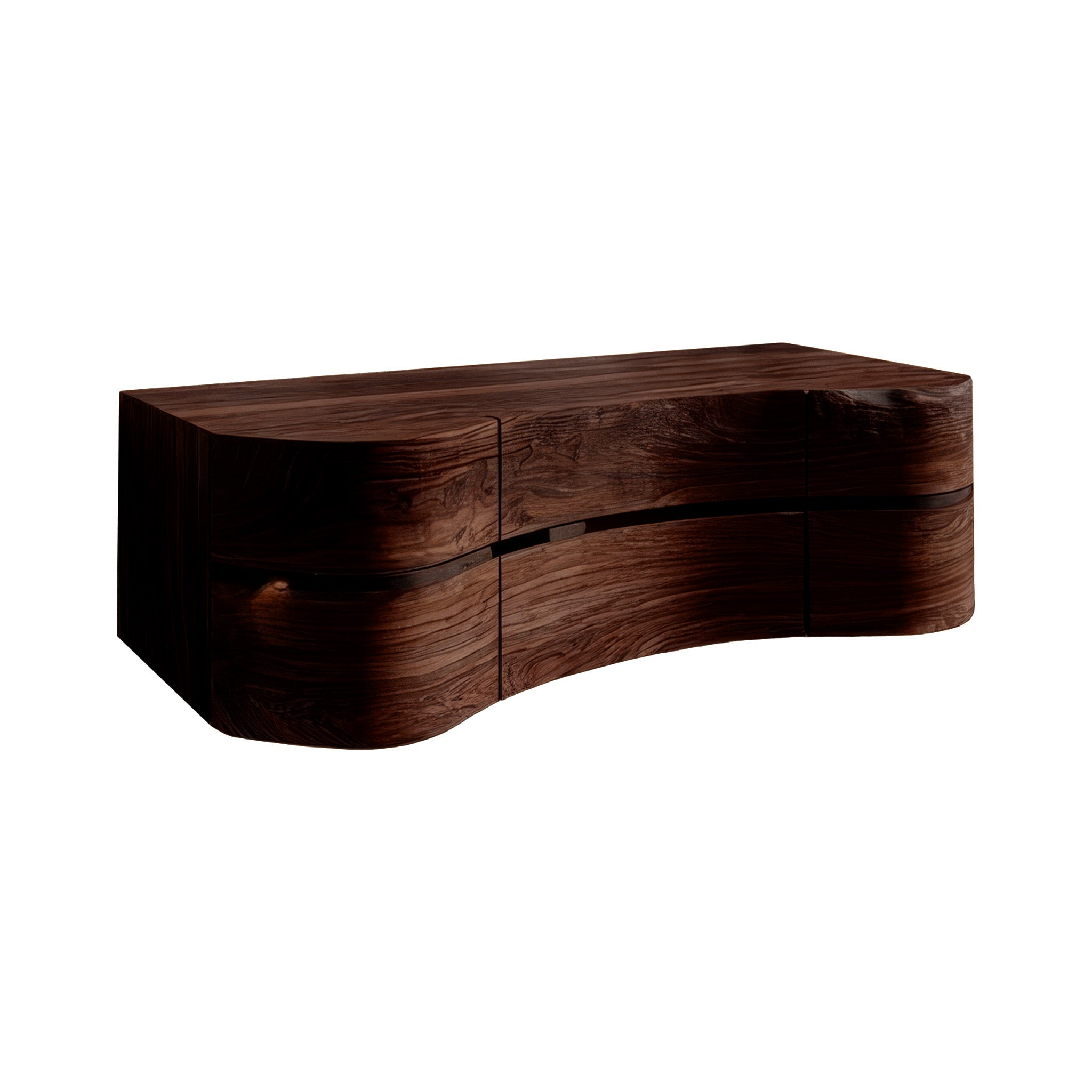 Arvessa Sculpted Solid Wood Floating Bathroom Vanity with Drawers