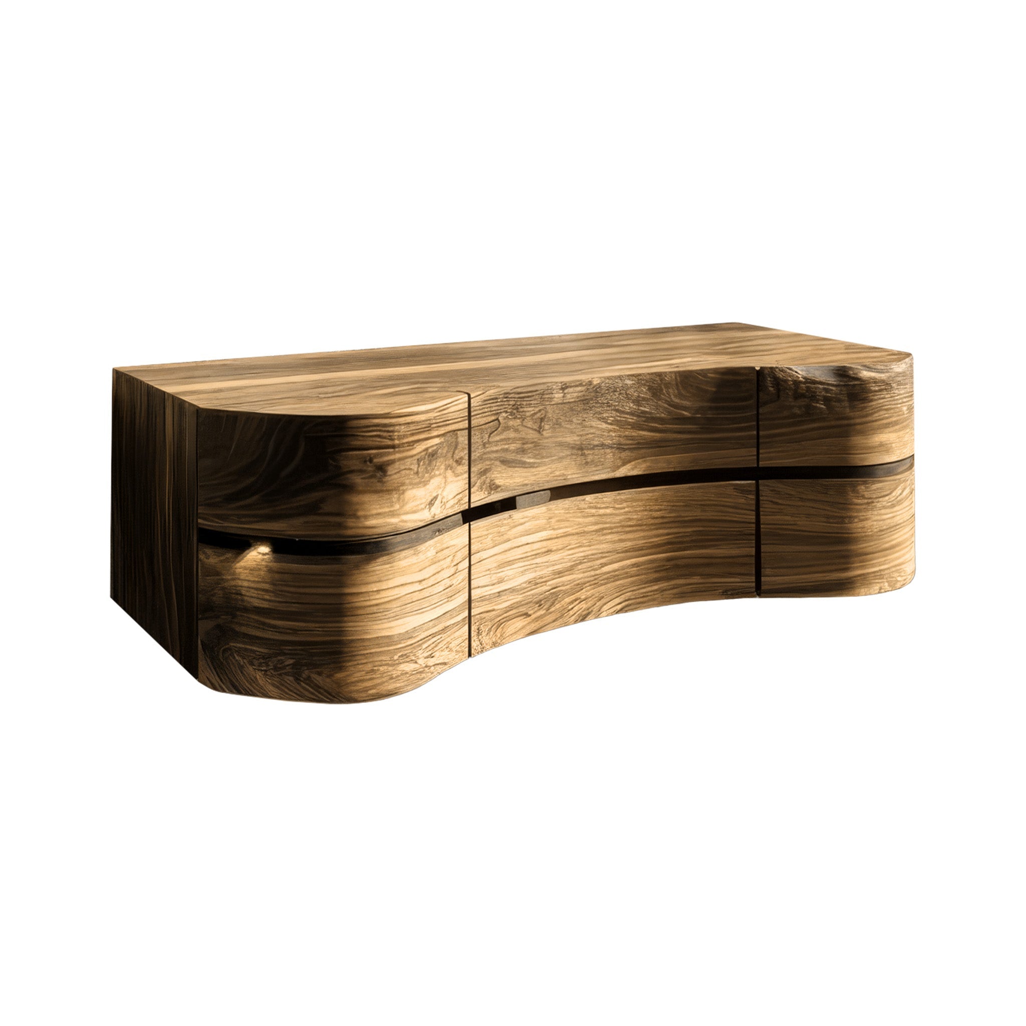Arvessa Sculpted Solid Wood Floating Bathroom Vanity with Drawers