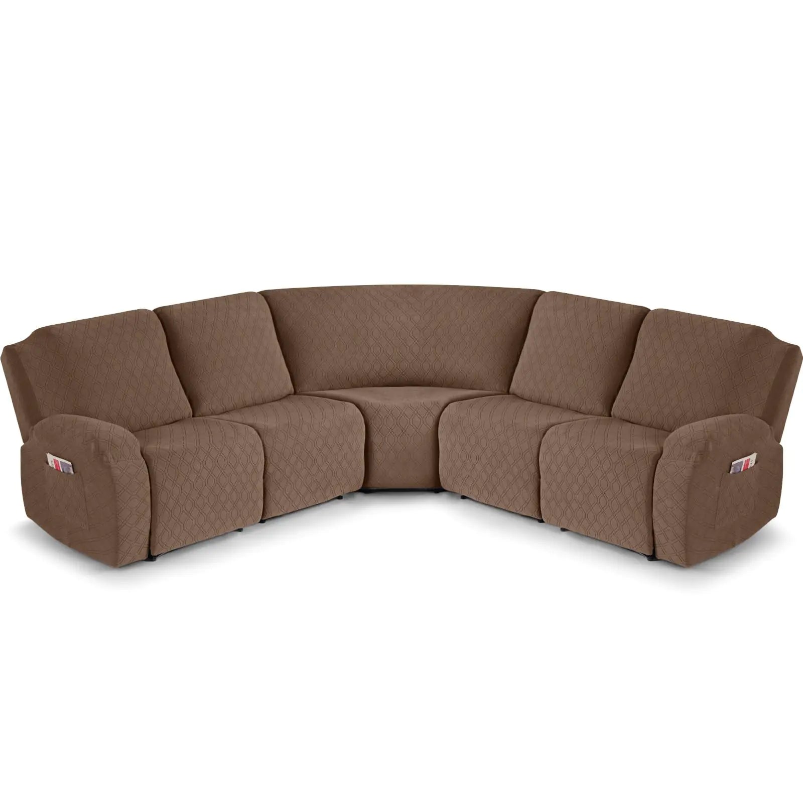 Extra Large Reclining Sectional Sofa Covers – 5-Piece Washable Set