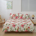 Romantic Roses Floral Bed Skirt – Pink & White Ruffled Dust Ruffle