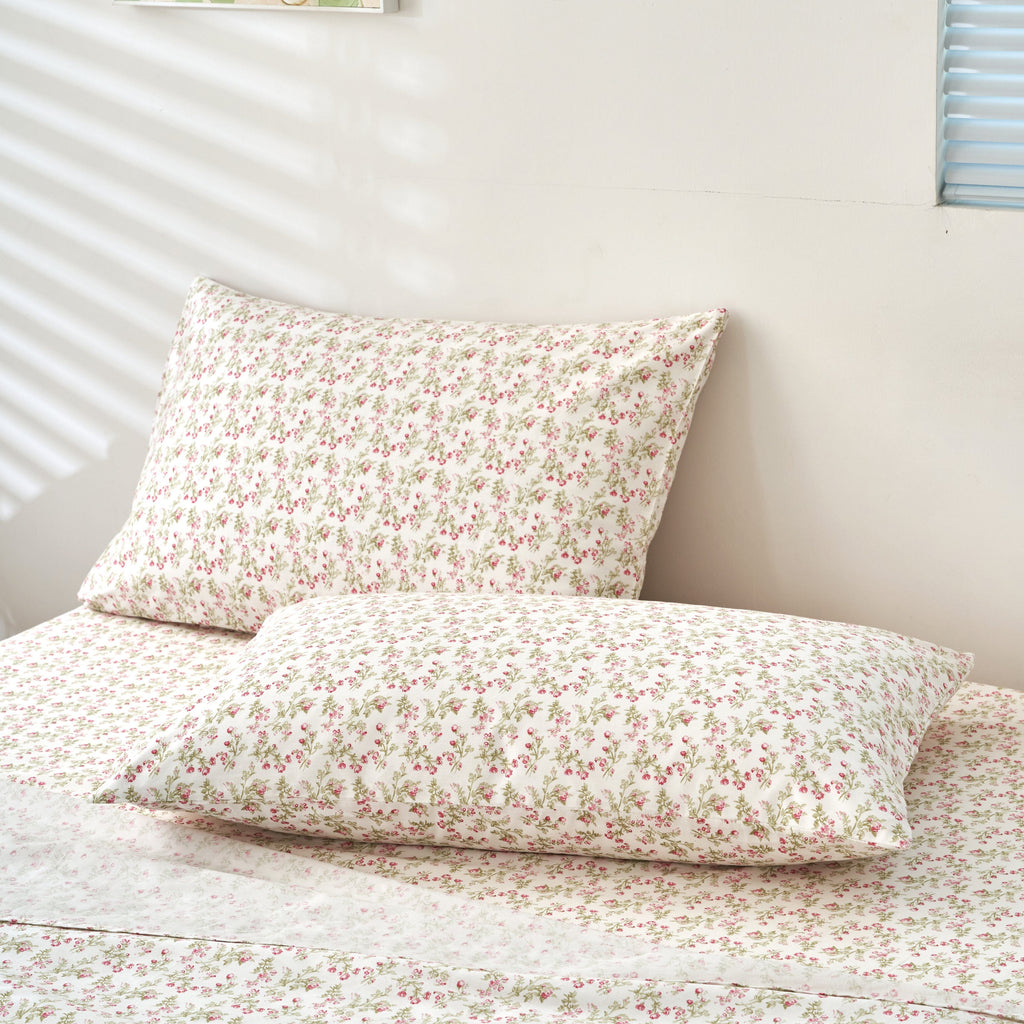 Romantic Coquette Cotton Sheet Set – Floral Deep Pocket Bedding