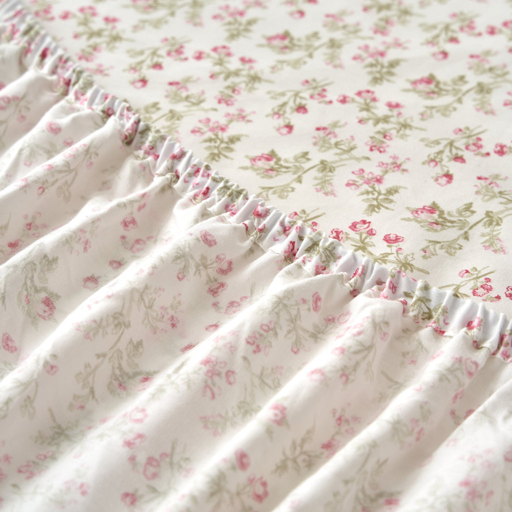 Romantic Coquette Cotton Sheet Set – Floral Deep Pocket Bedding